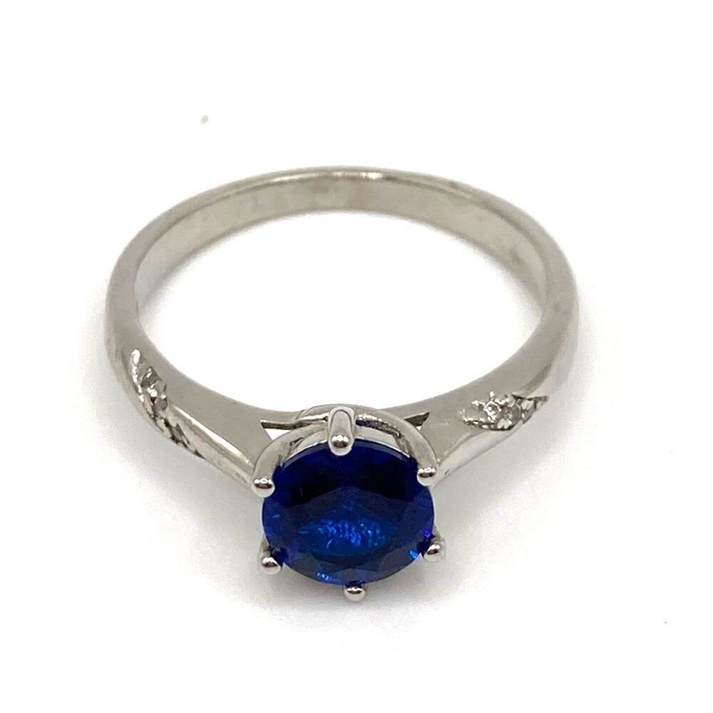 Blue Bridal Wedding Ring
